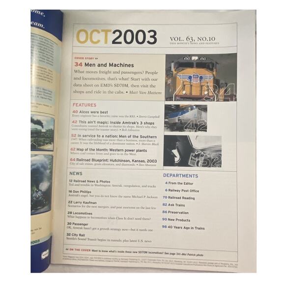 Vtg Lot 4 Trains Sept Oct Nov Dec 2003 Magazine Engineer Locomotive Railroad - Picture 6 of 11